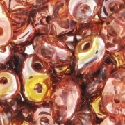 SuperDuo 2.5x5 mm Rosaline Capri Gold x10g