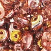 SuperDuo 2.5x5 mm Rosaline Capri Gold x10g