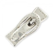 Hook and eye clasp belt 27mm silver tone x1|raw }}