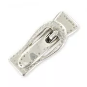 Hook and eye clasp belt 27mm silver tone x1