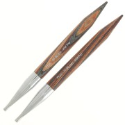 10mm Prym Wooden Interchangeable Knitting Needle Tips - Natural x2