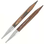 10mm Prym Wooden Interchangeable Knitting Needle Tips - Natural x2