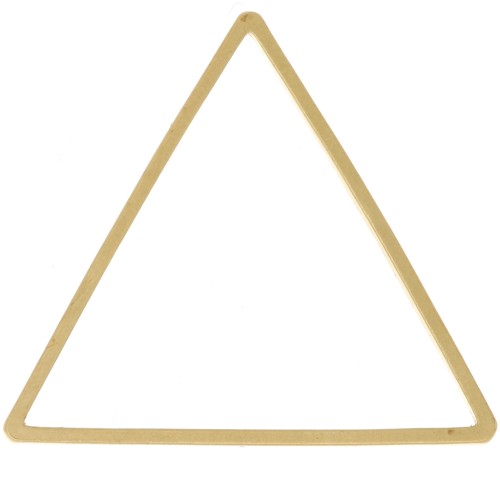 25x29mm Mounting and weaving ring triangle - Raw brass x1