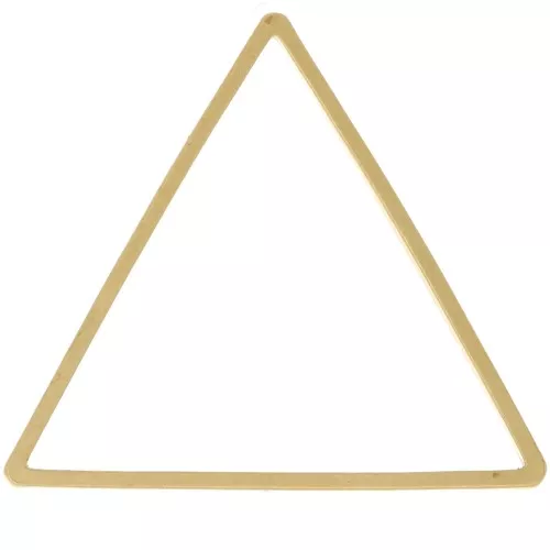 25x29mm Mounting and weaving ring triangle - Raw brass x1