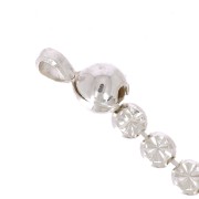 925 Sterling Silver End caps for 4mm ball chain with pin x5