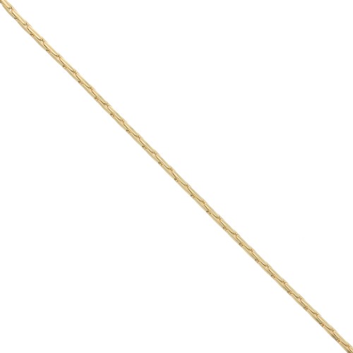 Snake chain 1.3mm fine Gold plated x1m