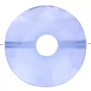 12mm faceted Donut bead - dyed gemstone - Blue Onyx x1