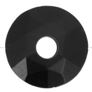 12mm faceted Donut bead - gemstone - Black Onyx x1