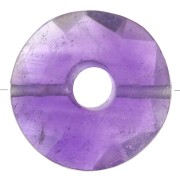12mm faceted Donut bead - gemstone - Amethyst x1|raw }}