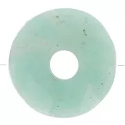 12mm faceted Donut bead - gemstone - Amazonite x1