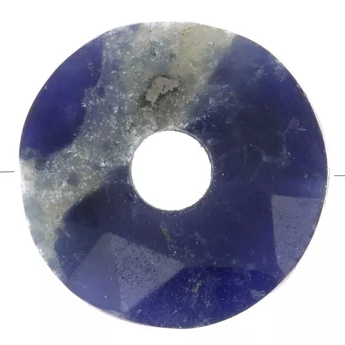 12mm faceted Donut bead - gemstone - Sodalite x1