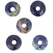 12mm faceted Donut bead - gemstone - Sodalite x1