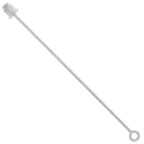 Brooch stick with loop 65mm Silver tone x1