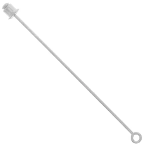 Brooch stick with loop 65mm Silver tone x1