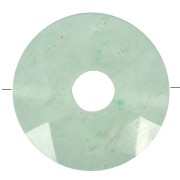 12mm faceted Donut bead - gemstone - Aventurine x1
