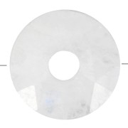 12mm faceted Donut bead - gemstone - Moonstone x1