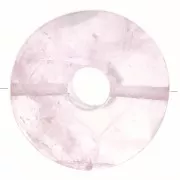 12mm faceted Donut bead - gemstone - Rose Quartz x1