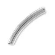 Tube 27x4mm rhodium tone x1