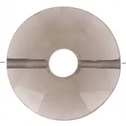 12mm faceted Donut bead - gemstone - Smoky quartz x1