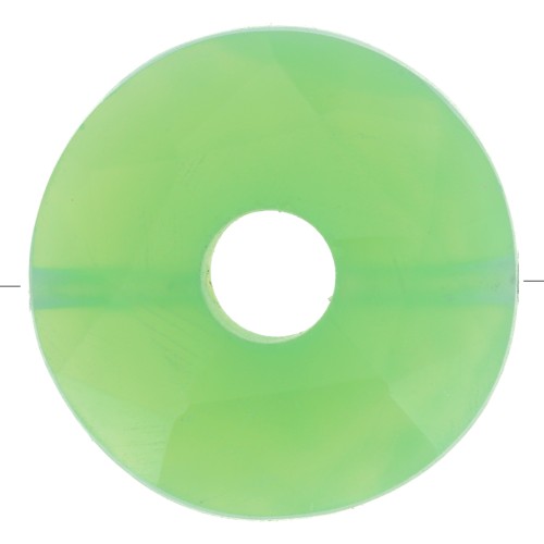 12mm faceted Donut bead - gemstone - Chrysoprase x1