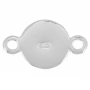 13x8mm 925 Sterling Silver connector Tree of Life with 2 closed rings x1