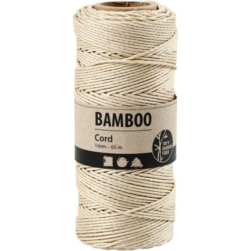 65meter spool of 1mm bamboo thread - Ecru x1