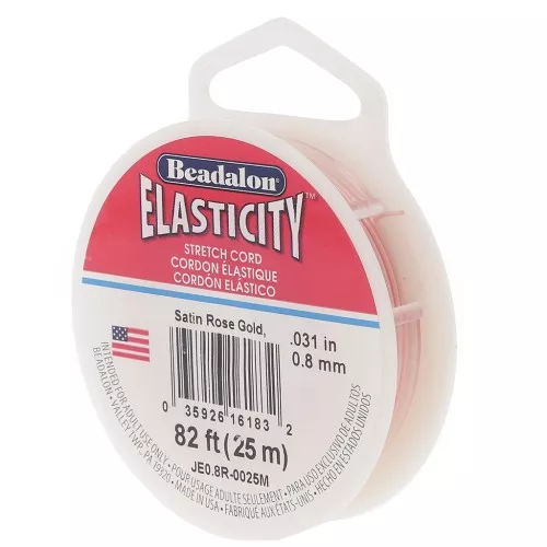 Elasticity 0.8 mm - Rose Gold satin x25m