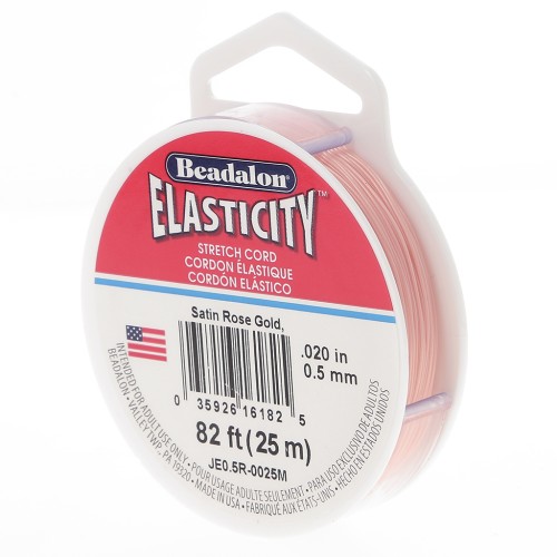 Elasticity 0.5 mm - Rose Gold satin x25m
