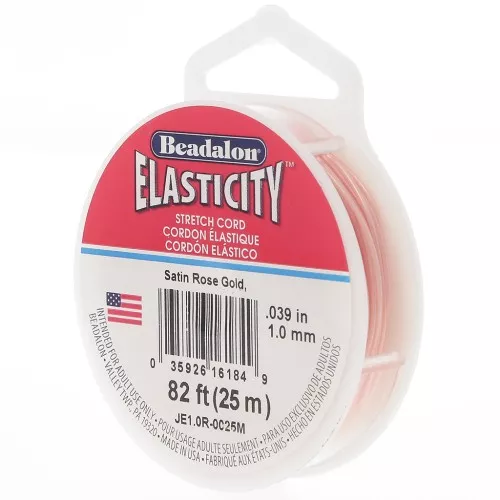 Elasticity 1 mm - Rose Gold satin x25m