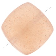 8mm Flat square gemstone bead - Peach Moonstone x1