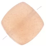 8mm Flat square gemstone bead - Peach Moonstone x1