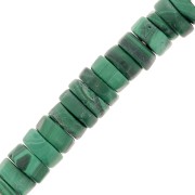 Heishi gemstone beads 6x2 mm - Malachite x20