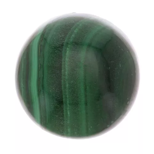 8mm round gemstone cabochon - Malachite x1