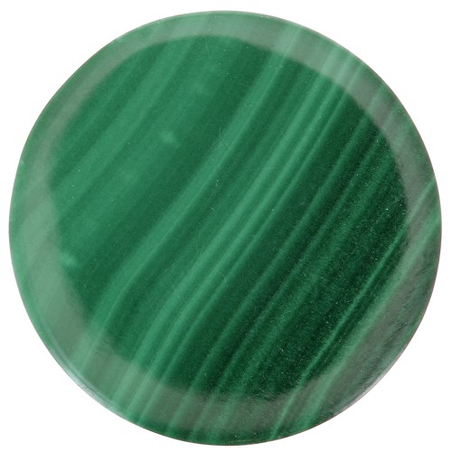 10mm Round flat cabochon - pallet - gemstone - Malachite x1