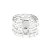 925 Sterling Silver Ring for 4mm cabochon - Size 58 x1|raw }}