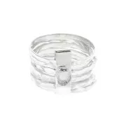 925 Sterling Silver Ring for 4mm cabochon - Size 58 x1