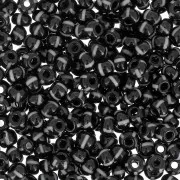 Preciosa Striped Seed Beads, 8/0, 3 mm - Black - White, 20 g
