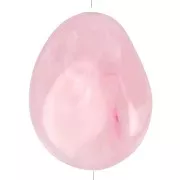 Flat irregular bead 25x20 mm in opaque resin - Light pink marbled x1