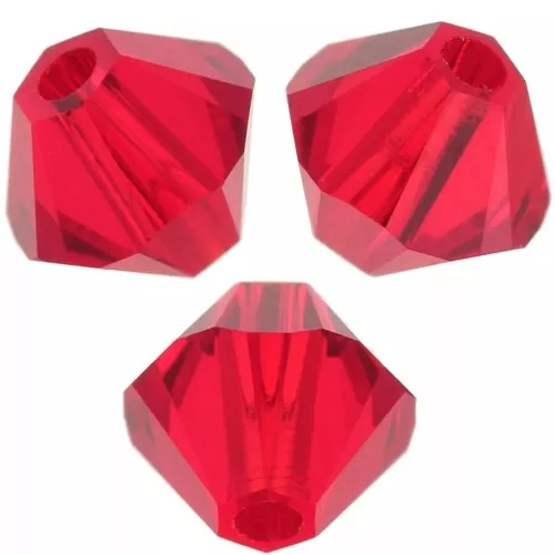 PureCrystal Crystal Bicones 8mm Light Siam  x6