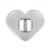 Heart spacer 16x20mm Antique Silver Plating x1