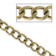 Aluminium Chain 16x12mm Bronze tone x1m|raw }}