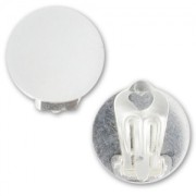 Ear clips with 18mm pad  Silver-colored x2|raw }}