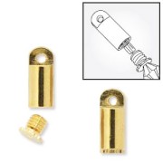 Terminator to screw for 0,65mm cords Gold tone x1|raw }}