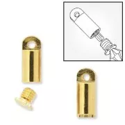 Terminator to screw for 0,65mm cords Gold tone x1