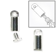 Terminator to screw for 0,65mm cords Silver tone x1