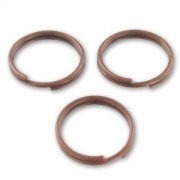 Double jumprings 10x0.7mm Old Copper tone x25|raw }}