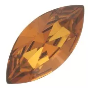 15x7mm PureCrystal Navette 4228 - Light Amber x1