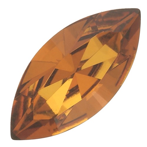 15x7mm PureCrystal Navette 4228 - Light Amber x1