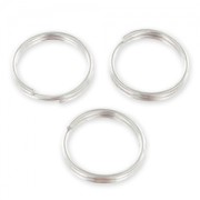 Double jumprings 10x0.7mm Silver tone x25|raw }}