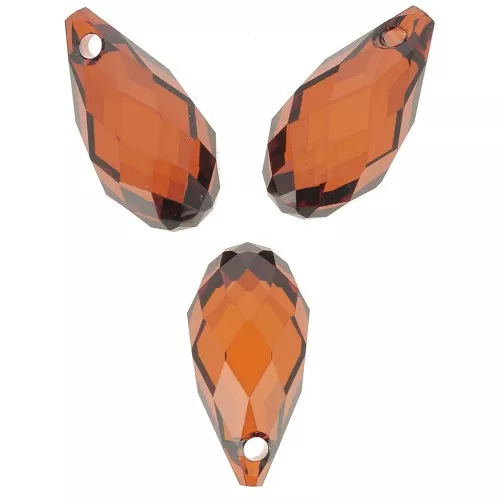 13x6.5 mm PureCrystal Drop 6010 - Smoked Amber x1
